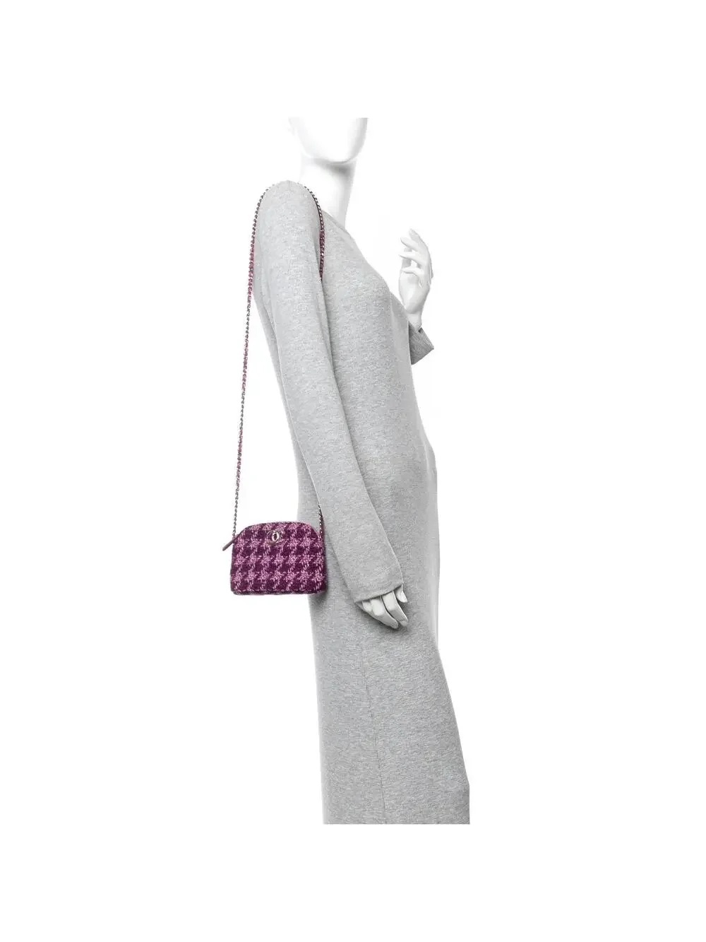 Chanel Tweed Quilted Mini Clutch With #321560C16B